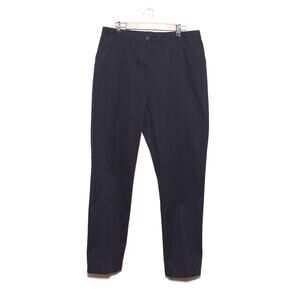 Lands' End High Rise Straight Leg Black Pants Size 16 Cotton Blend